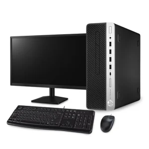 Computadora HP 705 G4 con Monitor de 20 pulgadas, teclado y mouse inalámbrico